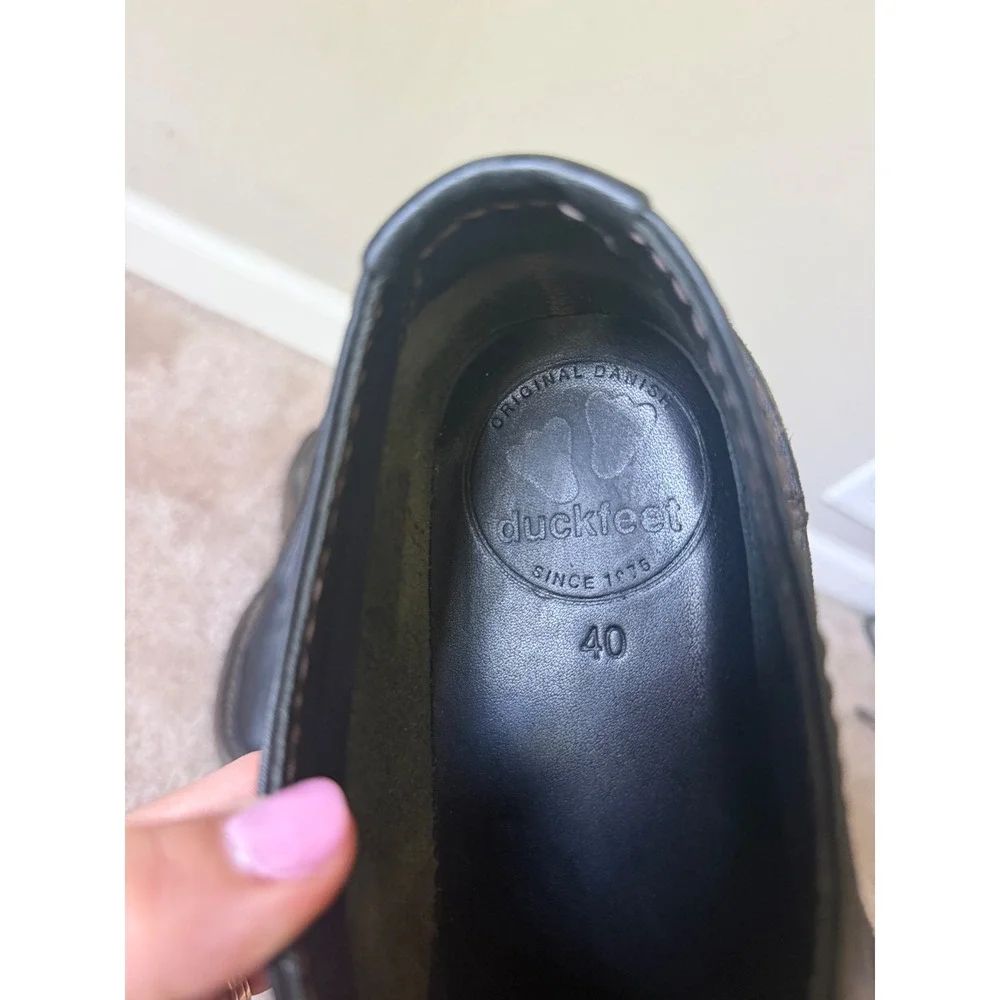 Duckfeet Loafers Shoes Falster Leather Black size 40 US Men's 8 Women's 9.5